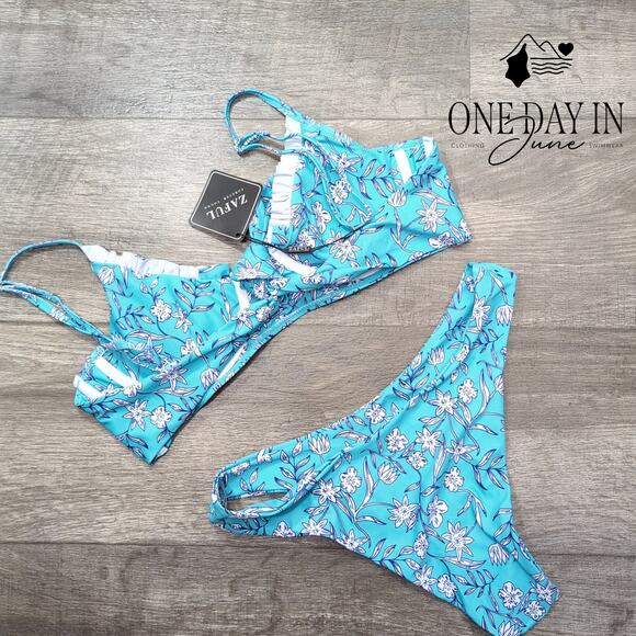 Zaful Tie Back Underwire Bikini Swimsuit Size S - Picture 5 of 5